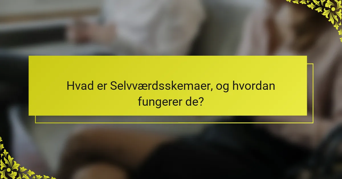 Hvad er Selvværdsskemaer, og hvordan fungerer de?