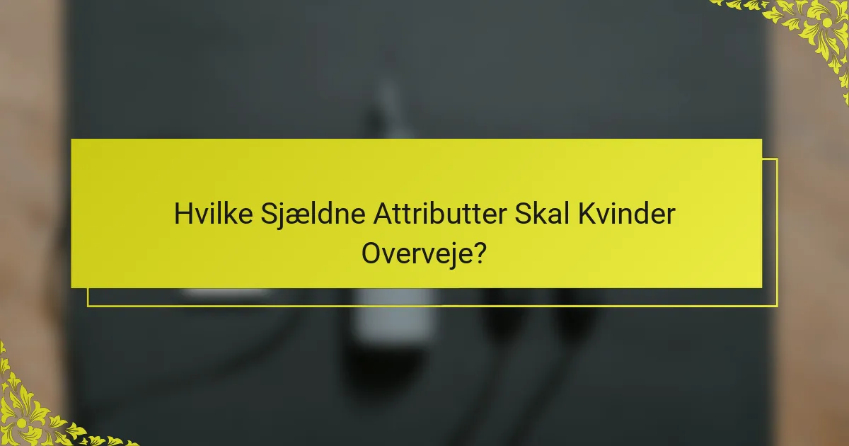 Hvilke Sjældne Attributter Skal Kvinder Overveje?